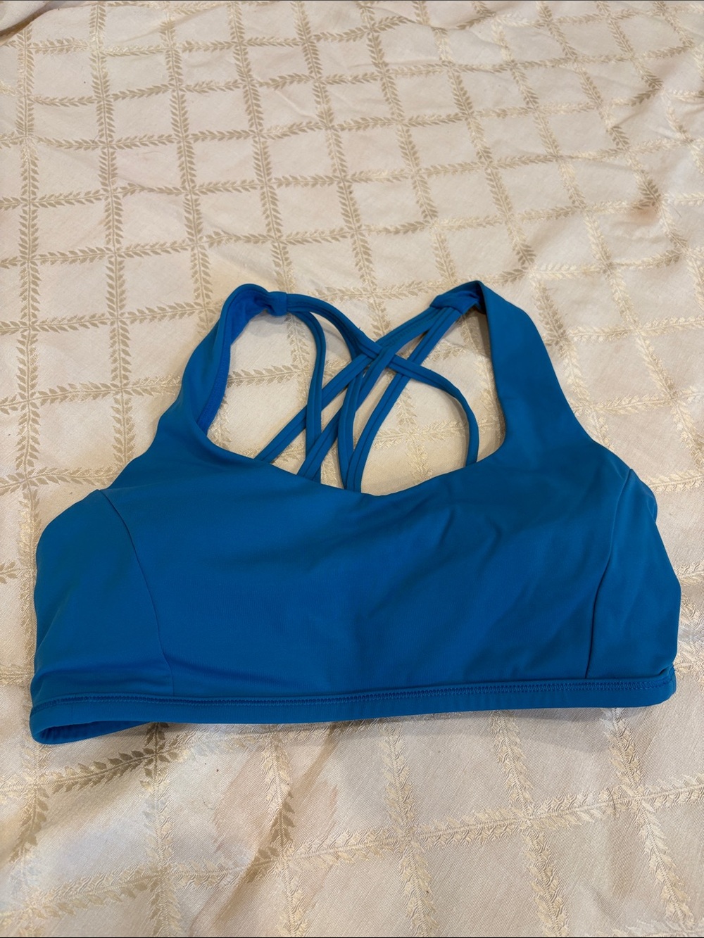 lululemon athletica Strappy Back Sports Bra teal Blue